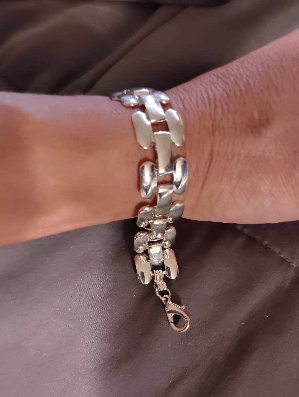Women's Silver Link Chain Bracelet - Polished Metal